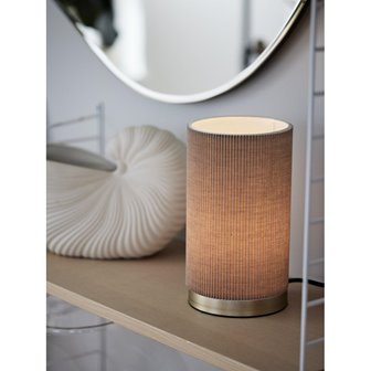 Lampka nocna plisowana Dora beżowa 25cm